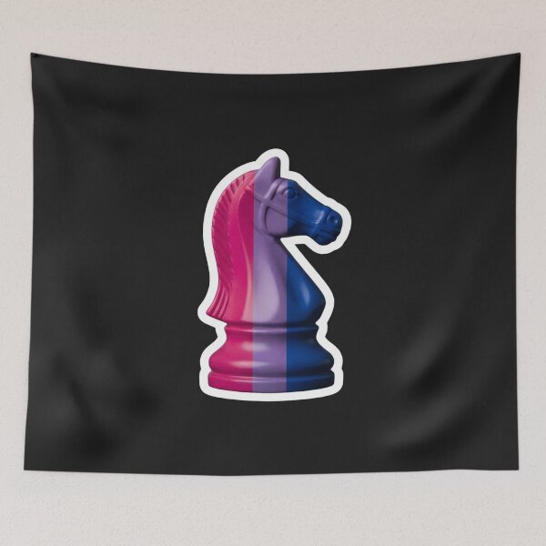 Item preview, Bisexual Pride Chess Knight Game Piece designed and sold by Owcomm.