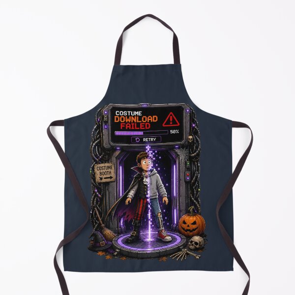 Item preview, Costume Download Failed Funny Halloween Gamer Error Illustration designed and sold by PXEpic.