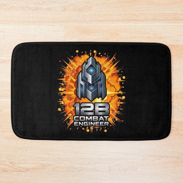 Item preview, 12B Combat Engineer — Futuristic Tech Armor Emblem U.S. Army MOS Military Design Black with Explosion designed and sold by GFamilyC.