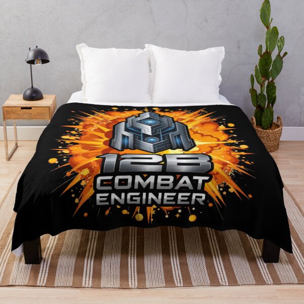 Item preview, 12B Combat Engineer — Futuristic Tech Armor Emblem U.S. Army MOS Military Design Black with Explosion designed and sold by GFamilyC.