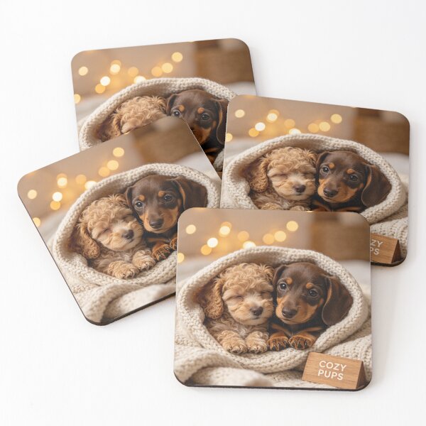 Item preview, Cozy Puppies Wrapped in a Blanket designed and sold by BagFactoryUK.