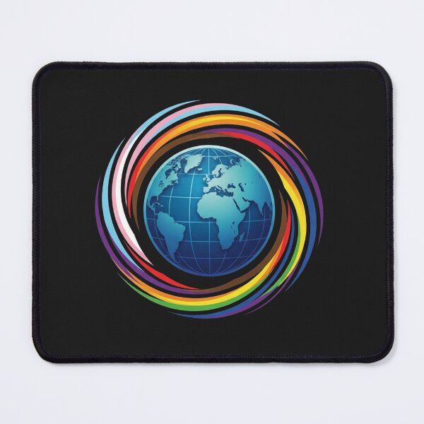 Item preview, Colorful Earth Globe with Pride Colors designed and sold by Owcomm.