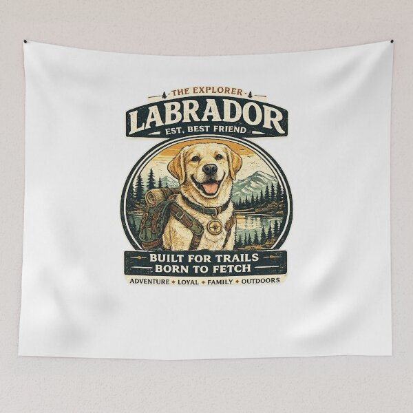 Item preview, Labrador Retriever Adventure Club | Vintage Outdoor Dog Lover Shirt designed and sold by TeeVibeHaus.