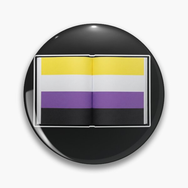Item preview, Nonbinary Pride Flag Inside Open Book designed and sold by Owcomm.