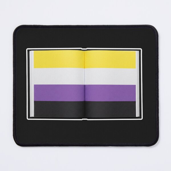 Item preview, Nonbinary Pride Flag Inside Open Book designed and sold by Owcomm.