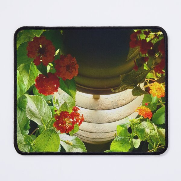 Item preview, Illuminated Vibrant Lantana Flowers in Night Garden designed and sold by ArtistSunny.