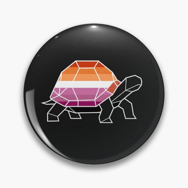 Item preview, Geometric Lesbian Pride Flag Turtle Illustration designed and sold by Owcomm.