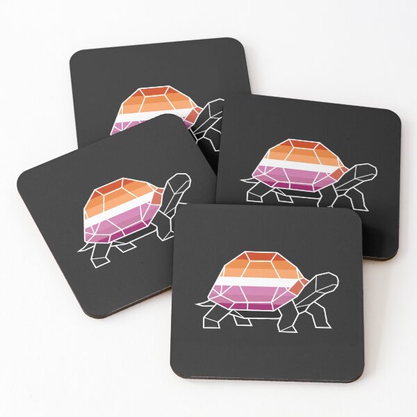 Item preview, Geometric Lesbian Pride Flag Turtle Illustration designed and sold by Owcomm.