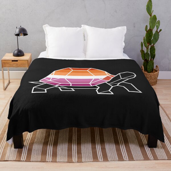 Item preview, Geometric Lesbian Pride Flag Turtle Illustration designed and sold by Owcomm.