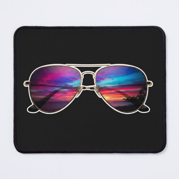 Item preview, Tropical Sunset Reflection Aviator Sunglasses designed and sold by Owcomm.