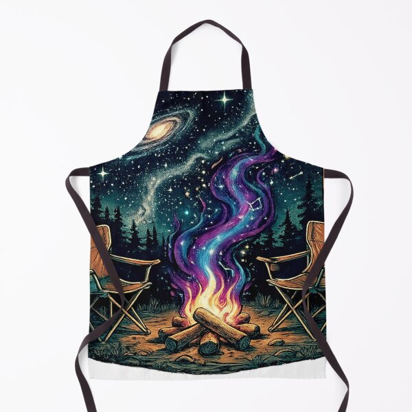 Item preview, Cosmic Campfire Under Milky Way Galaxy - Retro Space designed and sold by Andreza NativeHue Oficial.