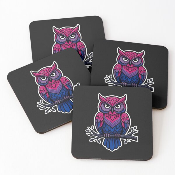 Item preview, Majestic Bisexual Pride Flag Color Owl designed and sold by Owcomm.