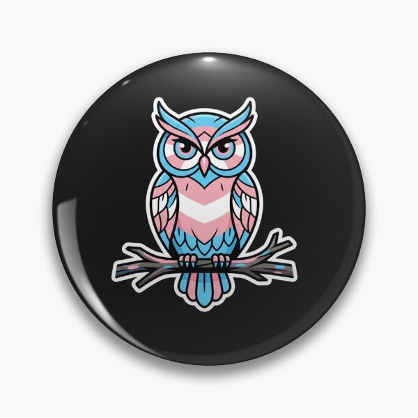 Item preview, Transgender Pride Owl Sitting On Branch designed and sold by Owcomm.