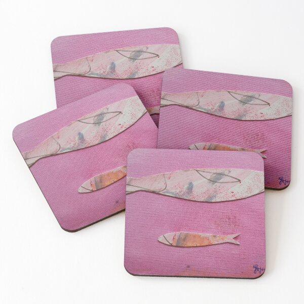 Item preview, Acrylic painting-collage, sardine fish, inspired by Lisbon designed and sold by PejovicArt.