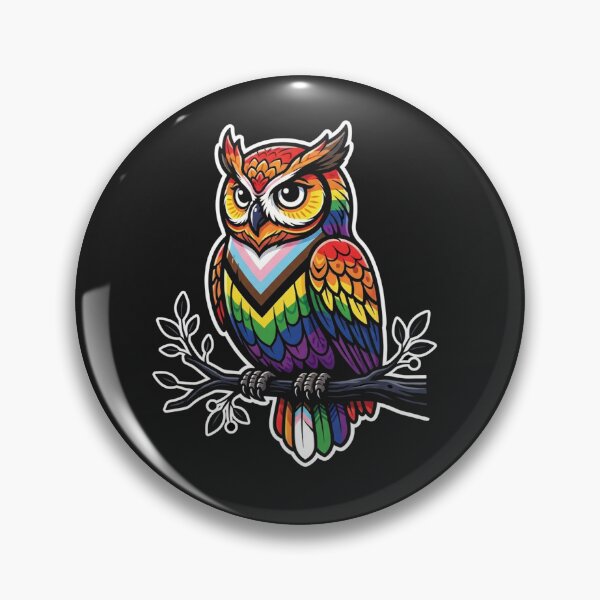Item preview, Colorful Pride Owl Sitting On Branch designed and sold by Owcomm.