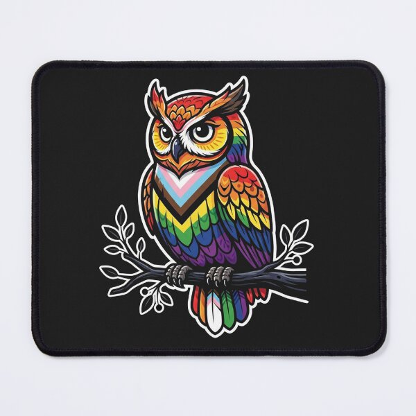 Item preview, Colorful Pride Owl Sitting On Branch designed and sold by Owcomm.