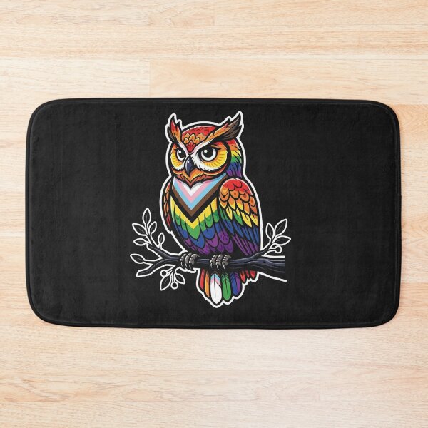 Item preview, Colorful Pride Owl Sitting On Branch designed and sold by Owcomm.