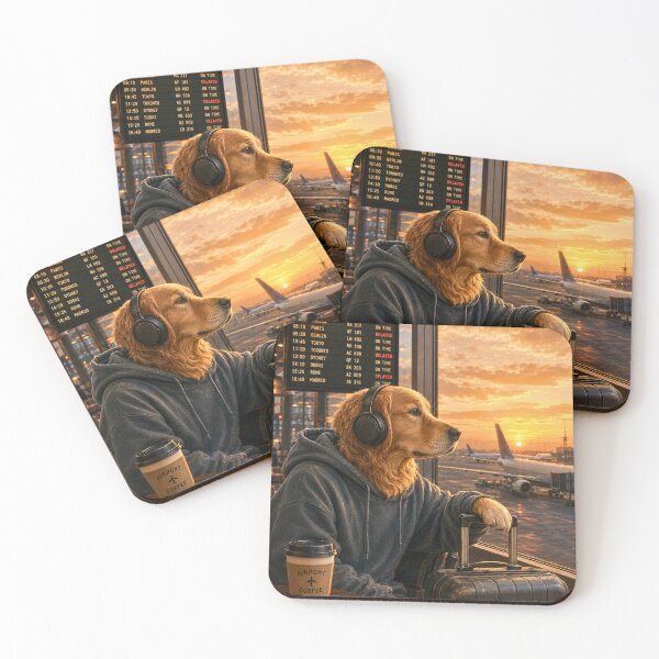 Item preview, Golden Retriever Airport Travel Shirt | Funny Dog Traveler | Airport Coffee & Frequent Flyer Gift designed and sold by Velnoxar.