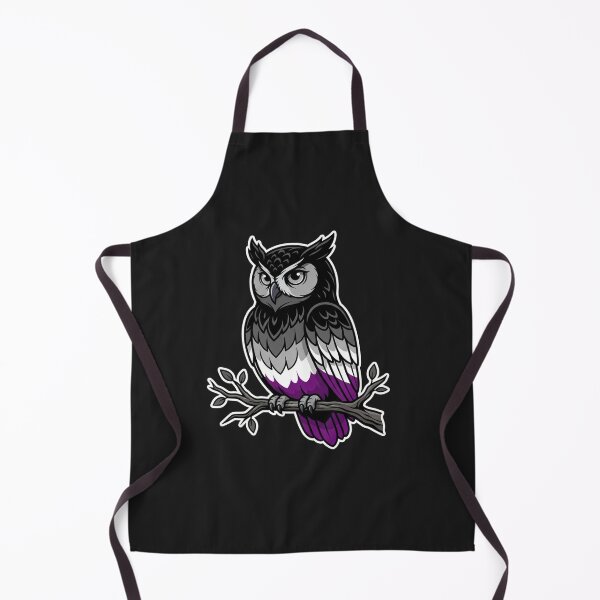 Item preview, Asexual Pride Owl Mascot Perched on Branch designed and sold by Owcomm.