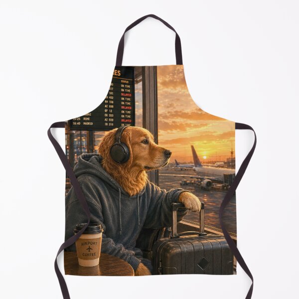 Item preview, Golden Retriever Airport Travel Shirt | Funny Dog Traveler | Airport Coffee & Frequent Flyer Gift designed and sold by Velnoxar.