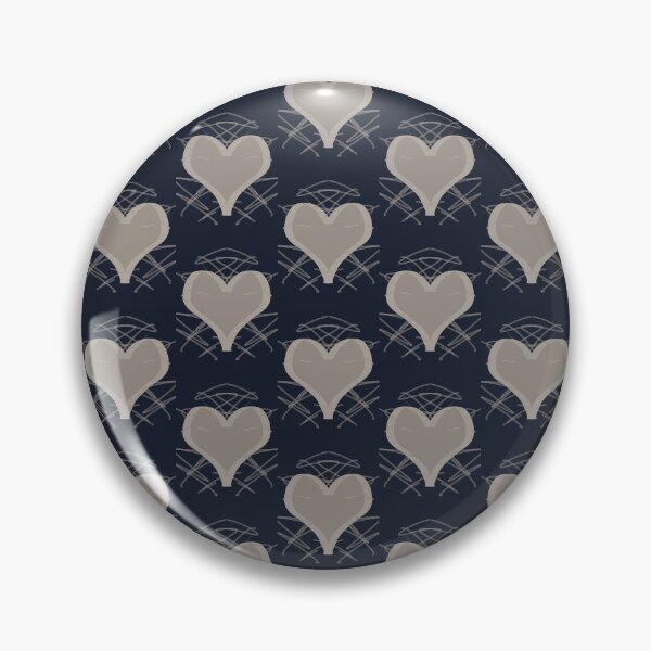 Item preview, Navy Blue and Beige Aura Hearts Pattern designed and sold by CaramelCo.