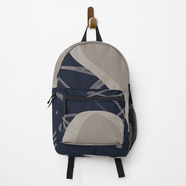 Item preview, Navy Blue and Beige Aura Hearts Pattern designed and sold by CaramelCo.