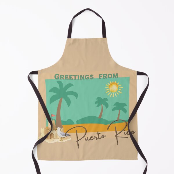 Item preview, Greetings From Puerto Rico – Vintage Postcard Beach Illustration designed and sold by DonnaRaine.