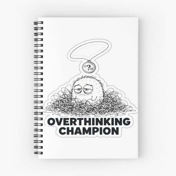 Item preview, "Overthinking Champion" Funny Anxiety Graphic - Tangled Thoughts Monster - Mental Health Humor designed and sold by BestChoiceService.