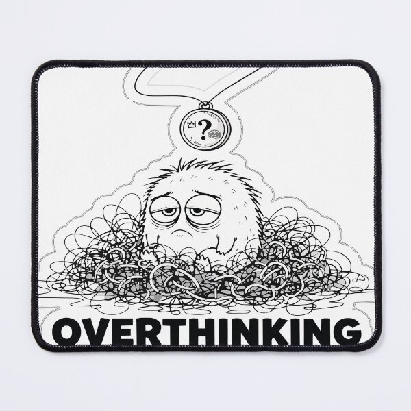 Item preview, "Overthinking Champion" Funny Anxiety Graphic - Tangled Thoughts Monster - Mental Health Humor designed and sold by BestChoiceService.