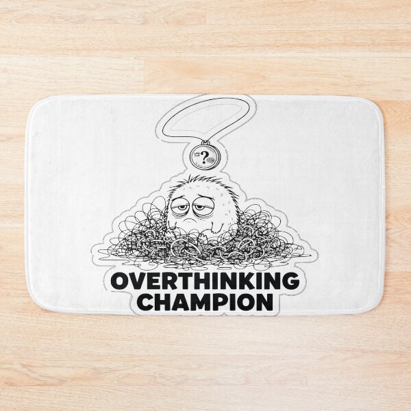 Item preview, "Overthinking Champion" Funny Anxiety Graphic - Tangled Thoughts Monster - Mental Health Humor designed and sold by BestChoiceService.