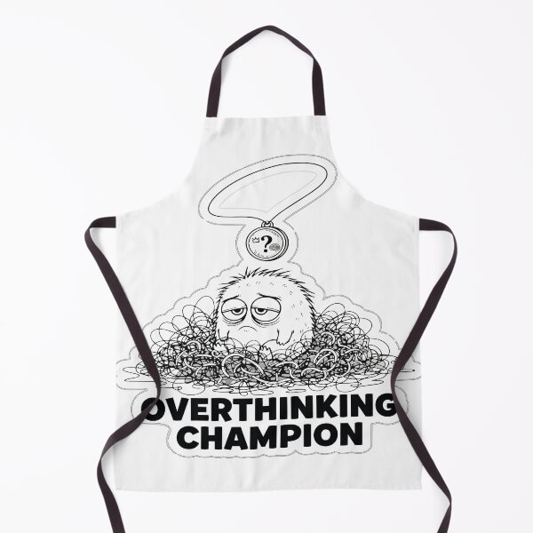 Item preview, "Overthinking Champion" Funny Anxiety Graphic - Tangled Thoughts Monster - Mental Health Humor designed and sold by BestChoiceService.