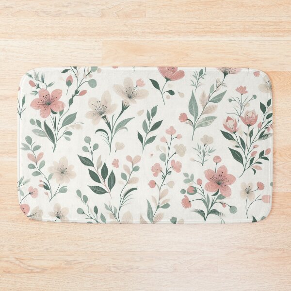 Item preview, Vintage Pantalla Fondo con Flores Rosas, Verdes y Blancas designed and sold by FantasyPearl.