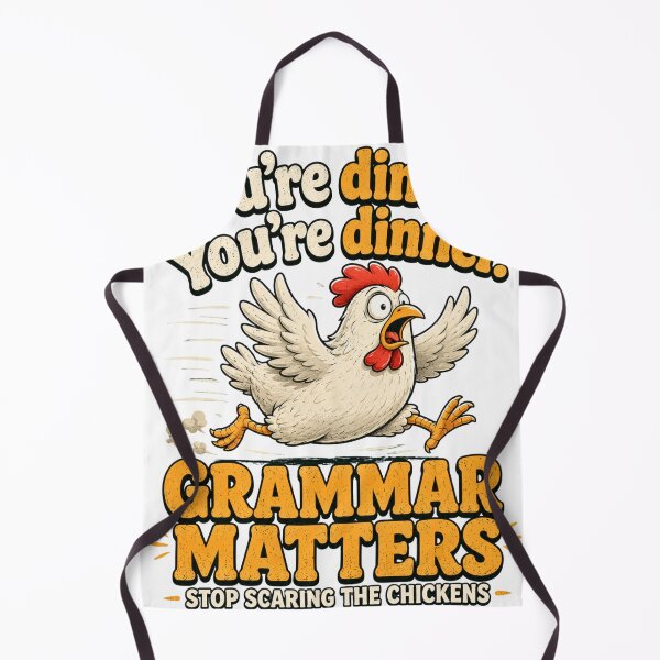 Item preview, You’re Dinner You’re Dinner Grammar Matters Funny Chicken Shirt | English Teacher Gift | Grammar Nerd Humor designed and sold by Velnoxar.