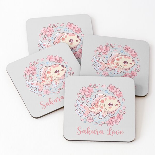 Item preview, Sakura Koi Fish Kawaii Cherry Blossom Art designed and sold by hattie's.