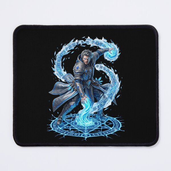 Item preview, Epic Ice Mage Sorcerer Casting Frost Magic Spell designed and sold by Utopian-Magic.
