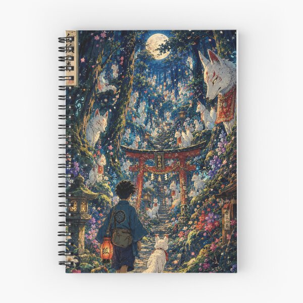 Item preview, Guardians of the Forest | Sacred Kitsune Shrine | Japanese Fantasy Ukiyo-e Art designed and sold by Substance_life.