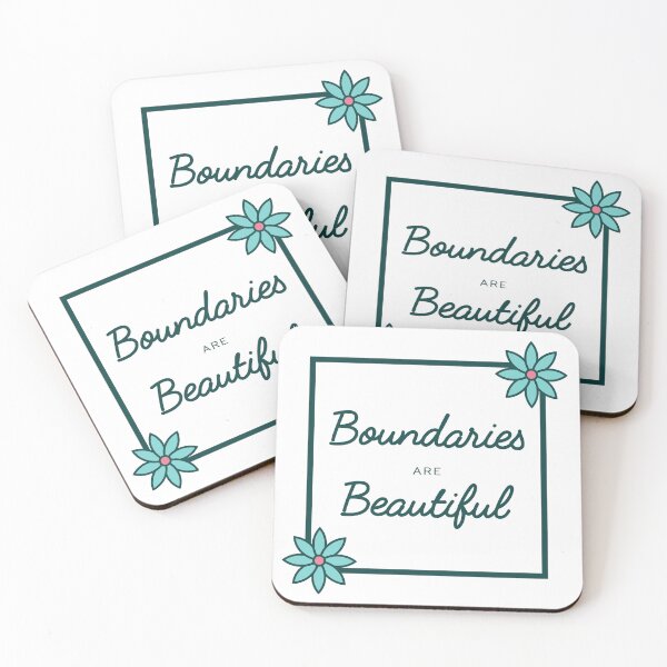Item preview, Boundaries are Beautiful - Teal Flower Design designed and sold by Make-Your-Way.