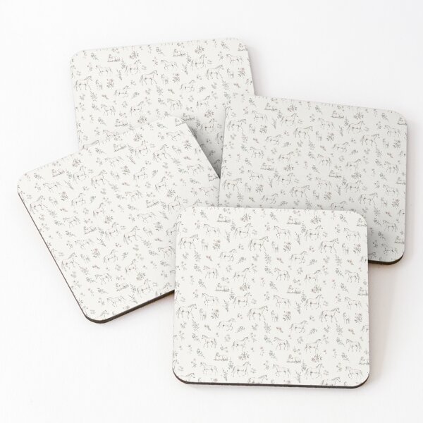 Item preview, Whispering Meadow – Horse & Floral Pattern designed and sold by FawnFeatherCo.