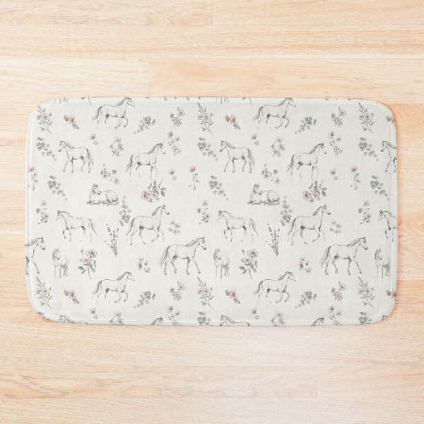 Item preview, Whispering Meadow – Horse & Floral Pattern designed and sold by FawnFeatherCo.