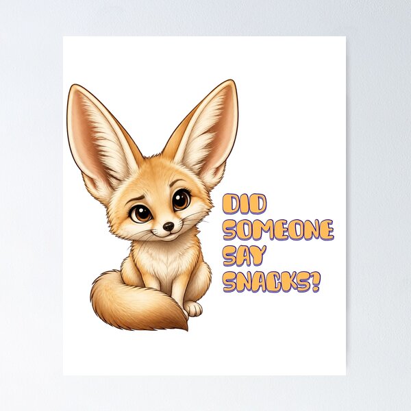 Item preview, Did Someone Say Snacks? Cute Fennec Fox Snack Lover designed and sold by tellia-kallisto.