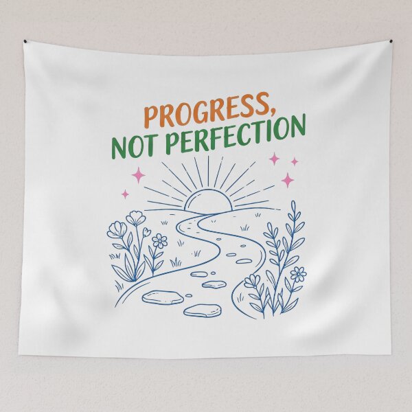 Item preview, Progress Not Perfection Quote designed and sold by abieran.