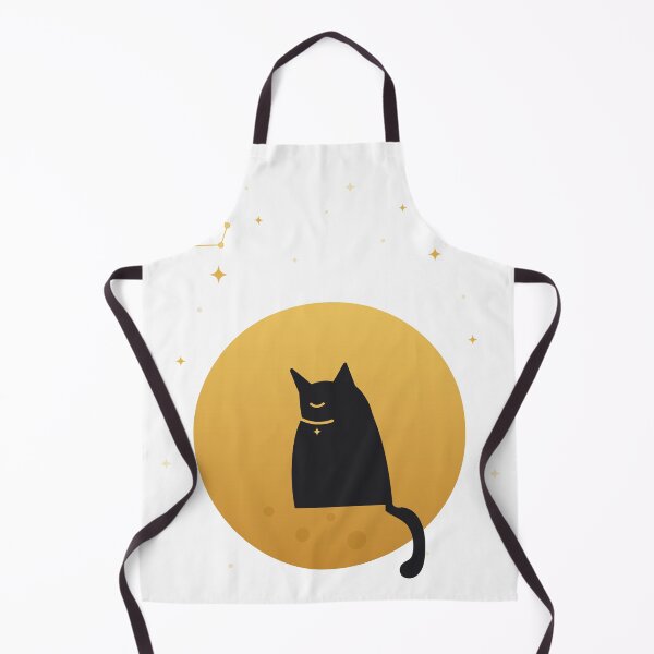 Item preview, Black Cat Sleeping on Golden Crescent Moon — Celestial Cat designed and sold by Kaprishos.