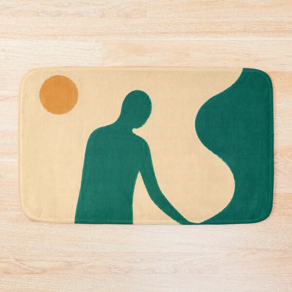 Item preview, Emerald Standing Figure – Modern Abstract Art designed and sold by Moodzu.