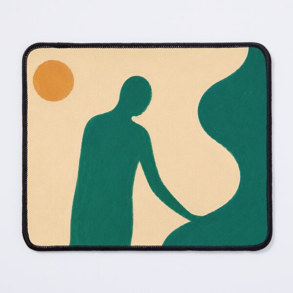 Item preview, Emerald Standing Figure – Modern Abstract Art designed and sold by Moodzu.