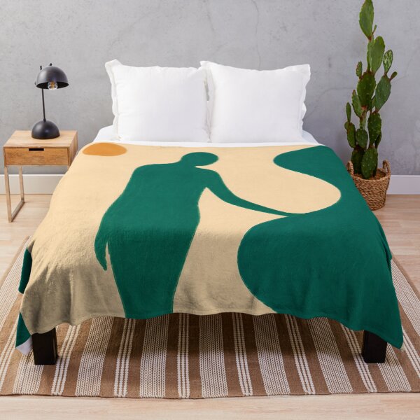 Item preview, Emerald Standing Figure – Modern Abstract Art designed and sold by Moodzu.