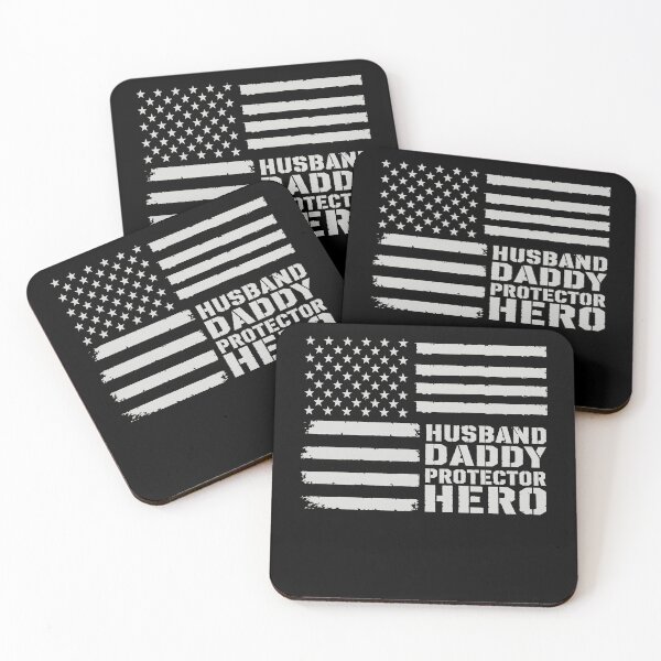 Item preview, Husband Daddy Protector Hero Fathers Day American Flag designed and sold by BornBorn.