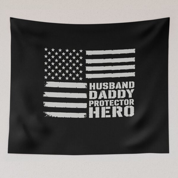 Item preview, Husband Daddy Protector Hero Fathers Day American Flag designed and sold by BornBorn.