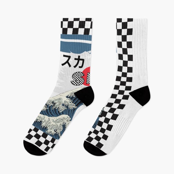 Item preview, Ska Japanese Style Great Wave of Kanagawa Skankfest  designed and sold by VinlandFashion.