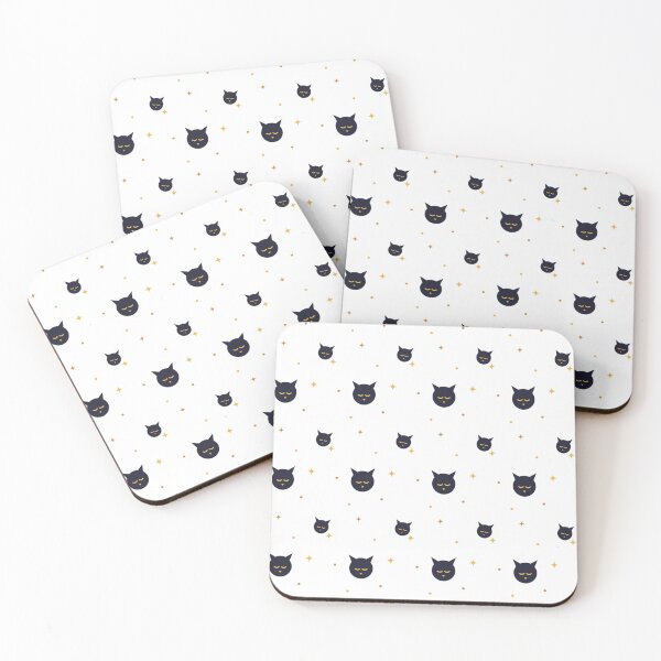 Item preview, Celestial pattern of kittens, moons and stars designed and sold by Kaprishos.