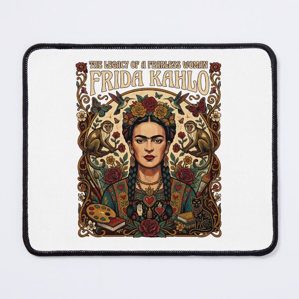 Item preview, Frida Kahlo Fearless Woman Art Nouveau designed and sold by TeeARTHY.